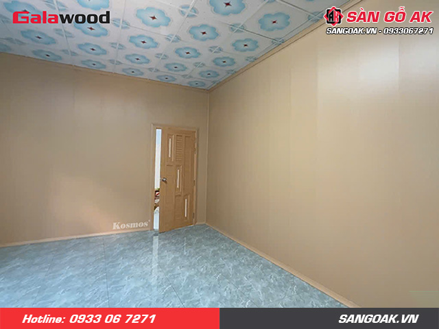 Bộ vách ngăn nhựa vàng sồi đậm Galawood 913